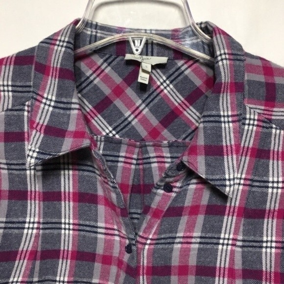 Joie Michaela Plaid Cotton Flannel Shirt Small - Picture 6 of 11